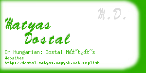 matyas dostal business card